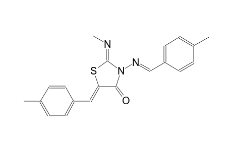 (2Z,5Z)-5-(4-methylbenzylidene)-2-[(Z)-methylimino]-3-{[(E)-(4-methylphenyl)methylidene]amino}-1,3-thiazolidin-4-one