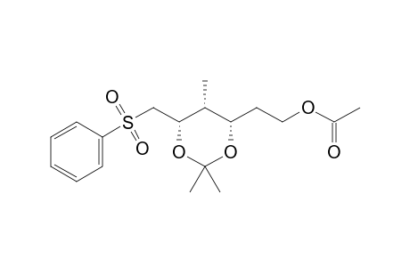 2-[(4S,5R,6S)-2,2,5-trimethyl-6-(phenylsulfonylmethyl)-1,3-dioxan-4-yl]ethyl ethanoate