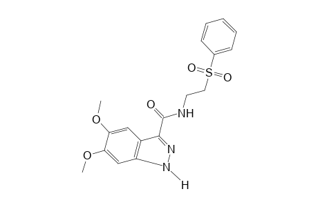 5,6-dimethoxy-N-[2-(phenylsulfonyl)ethyl]-1H-indazole-3-carboxamide