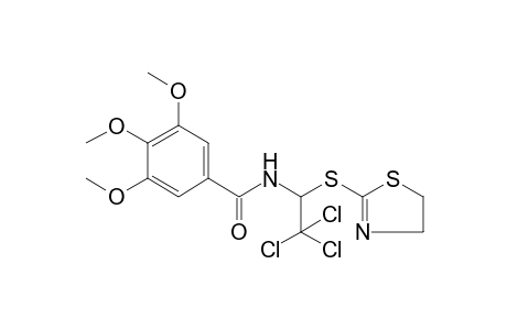 3,4,5-trimethoxy-N-[2,2,2-trichloro-1-(4,5-dihydro-1,3-thiazol-2-ylsulfanyl)ethyl]benzamide