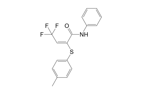 (E)-4,4,4-trifluoro-N-phenyl-2-(p-tolylthio)but-2-enamide