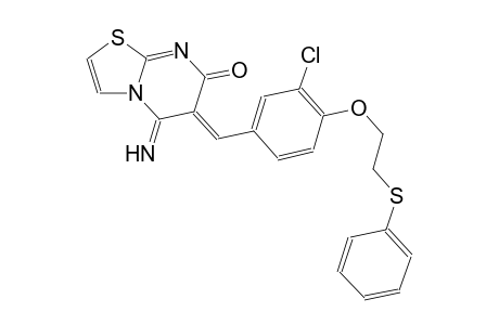 (6Z)-6-{3-chloro-4-[2-(phenylsulfanyl)ethoxy]benzylidene}-5-imino-5,6-dihydro-7H-[1,3]thiazolo[3,2-a]pyrimidin-7-one