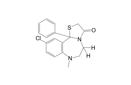 10-chloro-7-methyl-11b-phenyl-5,6,7,11b-tetrahydrothiazolo[3,2-d][1,4]benzodiazepin-3(2H)-one