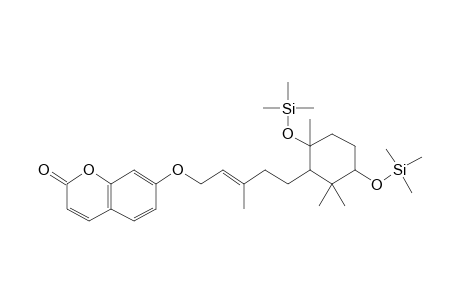 7-[(E)-5-(3,6-Dihydroxy-2,2,6-trimethylcyclohexyl)-3-methylpent-2-enoxy]chromen-2-one, 2tms