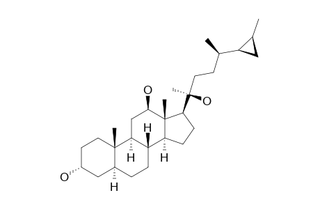 ARAGUSTEROL_I;26,27-CYCLO-24,27-DIMETHYLCHOLESTAN-3-ALPHA,12-BETA,20-BETA-TRIOL