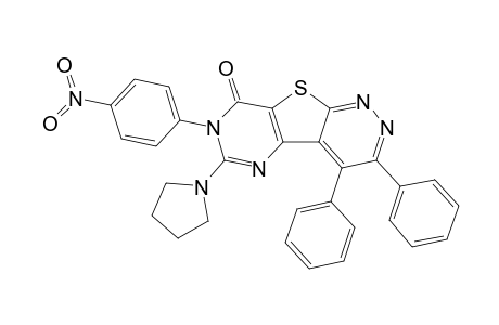 8-Oxo-3,4-diphenyl-7-(4-nitrophenyl)-6-(pyrrolidino)-7,8-dihydropyrimido[4',5':4,5]thieno[2,3-c]pyridazine