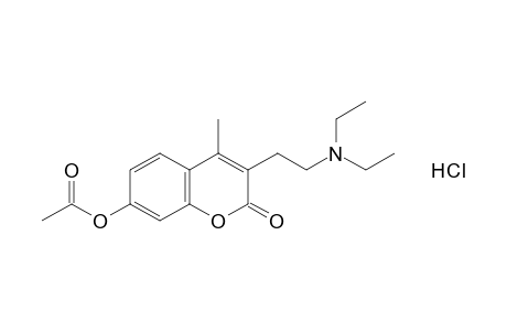 3-[2-(diethylamino)ethyl]-7-hydroxy-4-methylcoumarin, acetate, hydrochloride