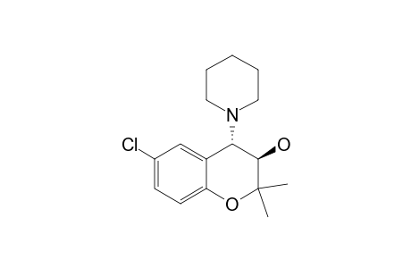 trans-6-chloro-3,4-dihydro-2,2-dimethyl-4-(piperidin-1-yl)-2H-1-benzopyran-3-ol