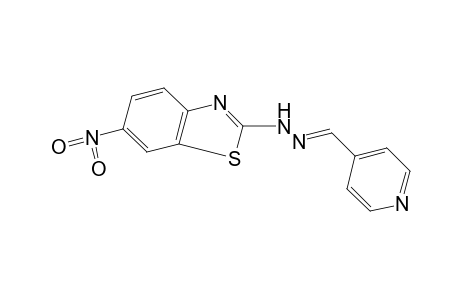 ISONICOTINALDEHYDE, (6-NITRO-2-BENZOTHIAZOLYL)HYDRAZONE