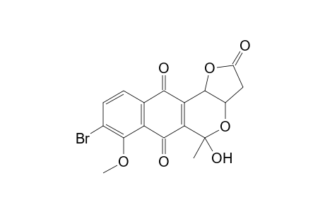 8-Bromo-5-hydroxy-7-methoxy-5-methyl-3,3a,5,11b-tetrahydro-2H-furo[3,2-b]naphtho[2,3-d]pyran-2,6,11-trione