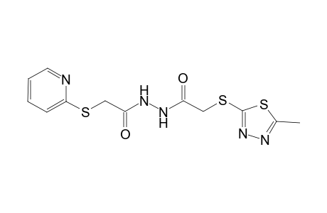 2-[(5-methyl-1,3,4-thiadiazol-2-yl)sulfanyl]-N'-[(2-pyridinylsulfanyl)acetyl]acetohydrazide