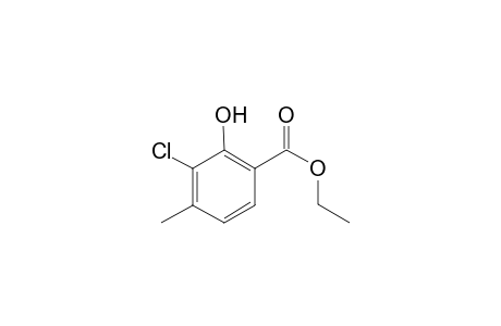 3-Chloro-2-hydroxy-4-methylbenzoic Acid Ethyl Ester