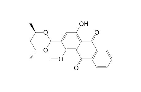 (4'R,6'R)-2-(4',6'-dimethyl-1',3'-dioxan-2'-yl)-4-hydroxy-1-methoxyanthraquinone
