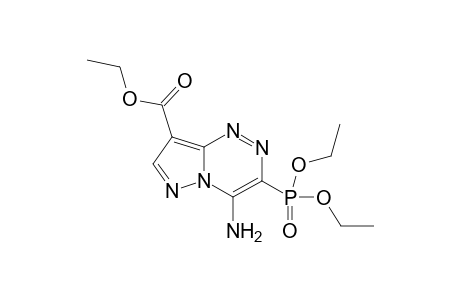 4-AMINO-3-DIETHYLPHOSPHONATOPYRAZOLO-[3,2-B]-[1,2,4]-TRIAZIN-8-YL-CARBOXYLIC-ACID-ETHYLESTER