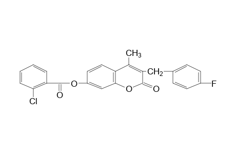 3-(p-fluorobenzyl)-7-hydroxy-4-methylcoumarin, o-chlorobenzoate