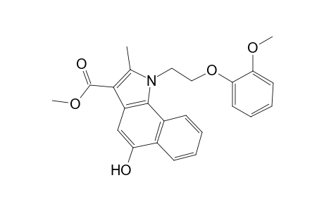 1H-benz[g]indole-3-carboxylic acid, 5-hydroxy-1-[2-(2-methoxyphenoxy)ethyl]-2-methyl-, methyl ester
