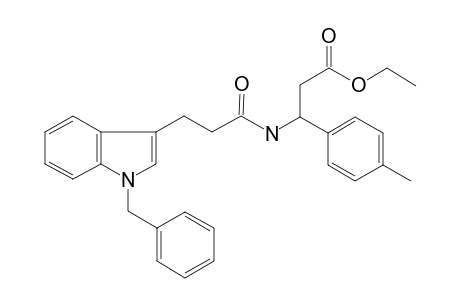 3-(4-Methylphenyl)-3-[[1-oxo-3-[1-(phenylmethyl)-3-indolyl]propyl]amino]propanoic acid ethyl ester