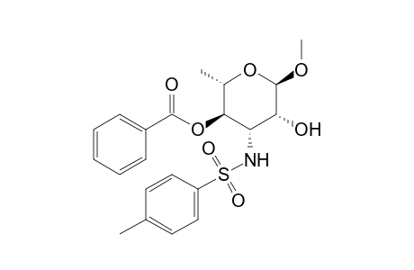 .alpha.-L-Mannopyranoside, methyl 3,6-dideoxy-3-[[(4-methylphenyl)sulfonyl]amino]-, 4-benzoate