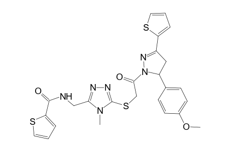 2-thiophenecarboxamide, N-[[5-[[2-[4,5-dihydro-5-(4-methoxyphenyl)-3-(2-thienyl)-1H-pyrazol-1-yl]-2-oxoethyl]thio]-4-methyl-4H-1,2,4-triazol-3-yl]methyl]-