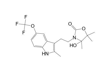 4-Hydroxy-4,5,5-trimethyl-3-[2-(2-methyl-5-trifluoromethoxy-1H-indol-3-yl)-ethyl]-oxazolidin-2-one
