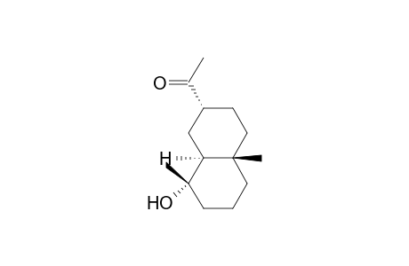 (2.alpha.,4a.beta.,8.beta.,8a.alpha.)-(+-)-1-(Decahydro-8-hydroxy-4a,8-dimethyl-2-naphthalenyl)ethanone