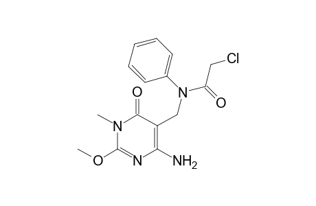 N-[(4-Amino-2-methoxy-1-methyl-6-oxo-1,6-dihydropyrimidin-5-yl)methyl]-2-chloro-N-phenylacetamide