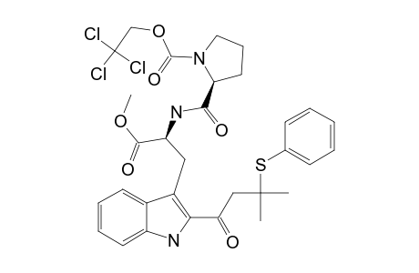 L-Tryptophan, 2-[3-methyl-1-oxo-3-(phenylthio)butyl]-N-[1-[(2,2,2-trichloroethoxy)carbonyl]-L-prolyl]-, methyl ester