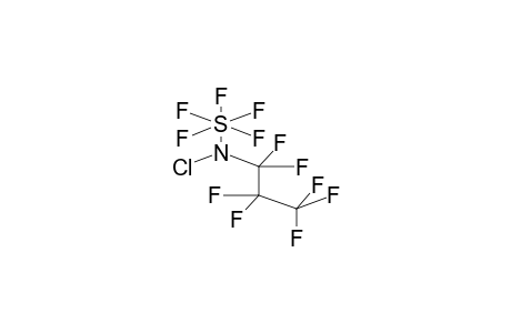 PENTAFLUORO(N-HEPTAFLUOROPROPYL-N-CHLOROAMINO)SULPHUR