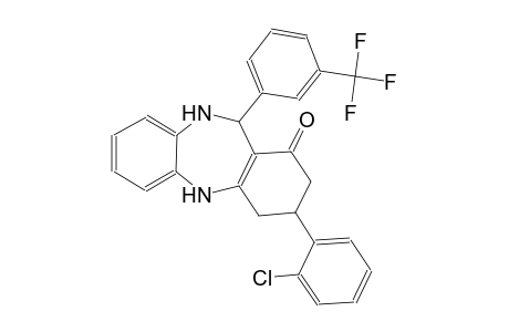 3-(2-Chlorophenyl)-11-[3-(trifluoromethyl)phenyl]-2,3,4,5,10,11-hexahydro-1H-dibenzo[b,e][1,4]diazepin-1-one