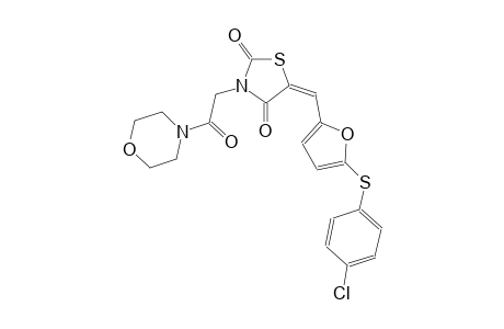 (5E)-5-({5-[(4-chlorophenyl)sulfanyl]-2-furyl}methylene)-3-[2-(4-morpholinyl)-2-oxoethyl]-1,3-thiazolidine-2,4-dione