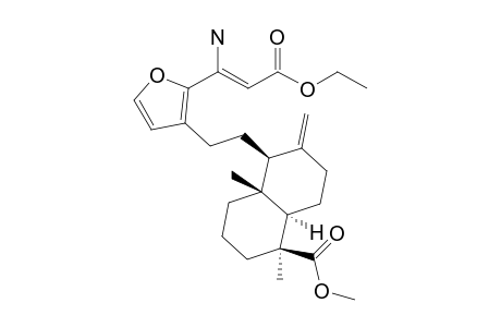 Methyl (1S,4ar,5S,8ar)-5-(2-{2-[2-(1Z)-1-amino-3-ethoxy-3-oxoprop-1-en-1-yl]-3-furyl}ethyl)-1,4adimethyl-6-methylenedecahydronaphthalene-1-carboxylate