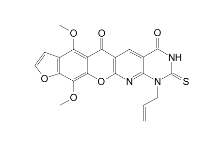 1-Allyl-7,11-dimethoxy-2-thioxofuro[3'',2'':6',7']chromeno[3',2':5,6]pyrido[2,3-d]pyrimidine-4,6(4H,6H)-dione