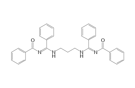 N-[({3-[(Benzoylimino)phenylmethyl]amino}propylamino)phenylmethylidene]benzamide