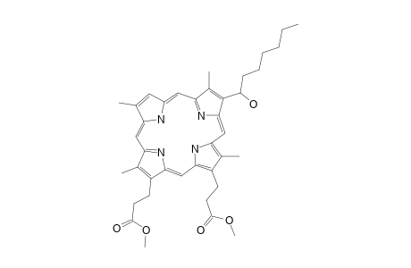 8-(Hydrpoxyheptyl)-2,712,18-tetramethyl-21H,23H-porphine-13,17-dipropanoic acid dimethyl ester