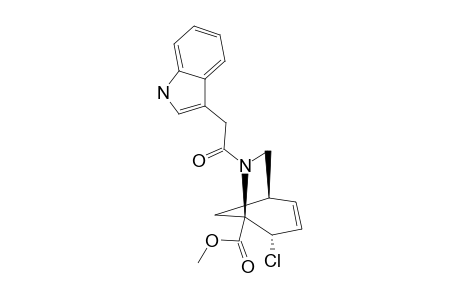 (+/-)-METHYL-6-{1-[2-(INDOL-3-YL)-1-OXOETHYL]}-4-alpha-CHLORO-6-AZABICYCLO-[3.2.1]-OCT-2-ENE-5-CARBOXYLATE