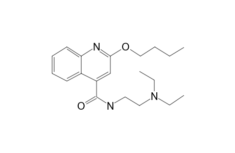 4-Quinolinecarboxamide, 2-butoxy-N-(2-(diethylamino)ethyl)-