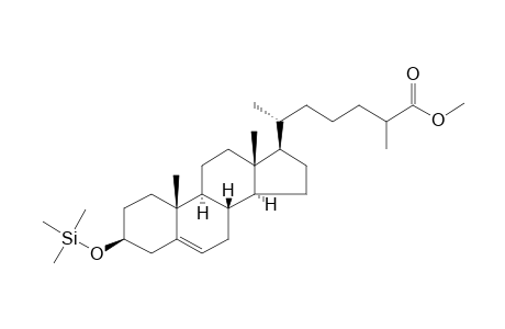 Methyl 3-hydroxycholest-5-en-26-oate, tms derivative