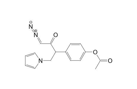 2-Butanone, 3-[4-(acetyloxy)phenyl]-1-diazo-4-(1H-pyrrol-1-yl)-, (.+-.)-