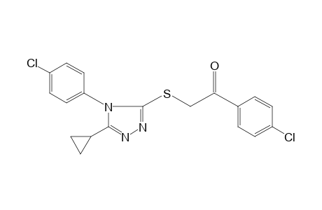 4'-chloro-2-{[4-(p-chlorophenyl)-5-cyclopropyl-4H-1,2,4-triazol-3-yl]thio}acetophenone