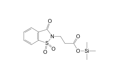 3-(1,1-Dioxido-3-oxo-1,2-benzisothiazol-2(3H)-yl)propanoic acid, tms derivative