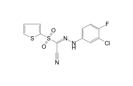 [(2-thienyl)sulfonyl]glyoxylonitrile, (3-chloro-4-fluorophenyl)hydrazone