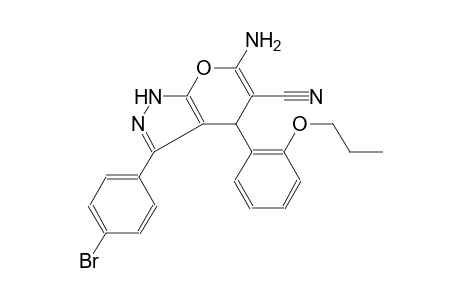 pyrano[2,3-c]pyrazole-5-carbonitrile, 6-amino-3-(4-bromophenyl)-1,4-dihydro-4-(2-propoxyphenyl)-