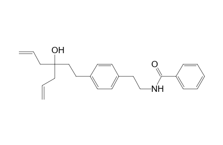 1-(3-Allyl-3-hydroxy-5-hexenyl)-4-(2-benzamidoethyl)benzene