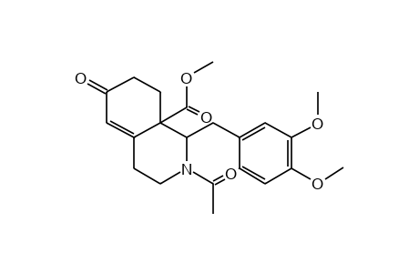 2-ACETYL-2,3,4,6,7,8-HEXAHYDRO-6-OXO-1-VERATRYL-8a(1H)-ISOQUINOLINECARBOXYLIC ACID, METHYL ESTER