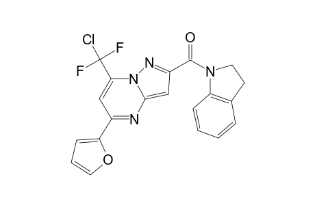 pyrazolo[1,5-a]pyrimidine, 7-(chlorodifluoromethyl)-2-[(2,3-dihydro-1H-indol-1-yl)carbonyl]-5-(2-furanyl)-