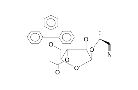 3-O-ACETYL-5-O-TRITYL-1,2-O-[1-(EXO-CYANO)ETHYLIDENE]-BETA-L-ARABINOFURANOSE