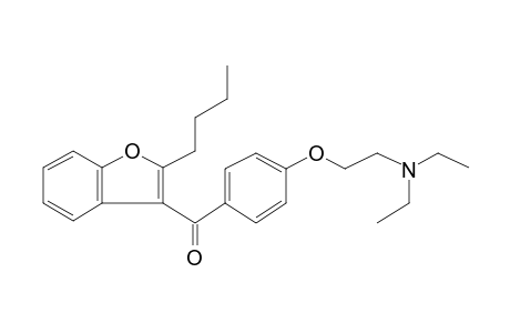 2-Butyl-3-(4-.beta.-diethylaminoethoxybenzoyl)benzofuran