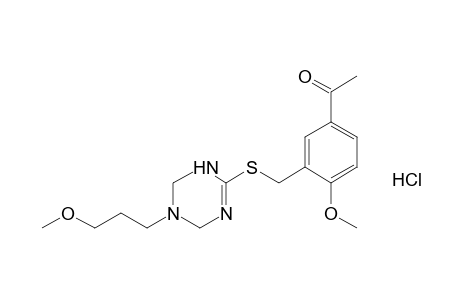 4'-methoxy-3'-{{[5-(3-methoxypropyl)-1,4,5,6-tetrahydro-s-triazin-2-yl]thio}methyl}acetophenone, monohydrochloride