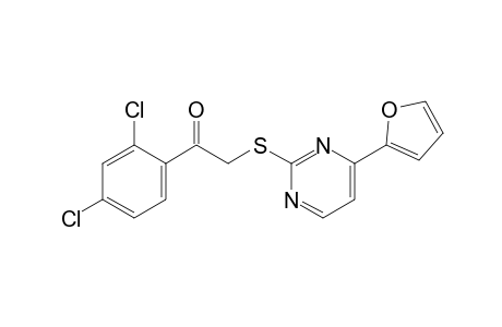 2',4'-dichloro-2-{[4-(2-furyl)-2-pyrimidinyl]thio}acetophenone