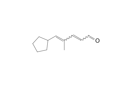 Cyclopentyl-4-methylpenta-2,4-dienal